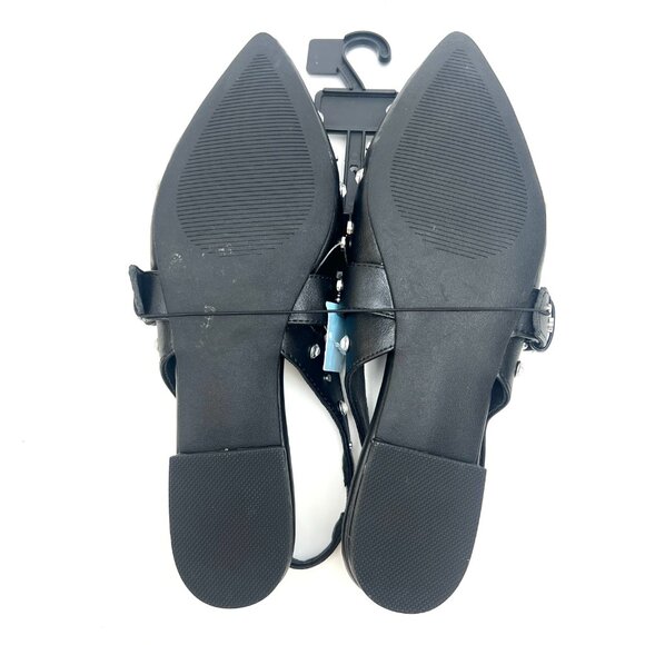 Sz 8 NWT Madden NYC Devin Stud Rhinestone Pointed Toe Mary Jane Slingback Sandal - Picture 10 of 11